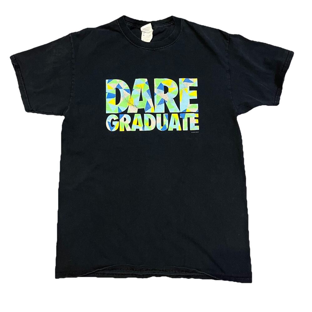 Vintage DARE T Shirt 1990s D.A.R.E. Graduate Neon Mens Medium
